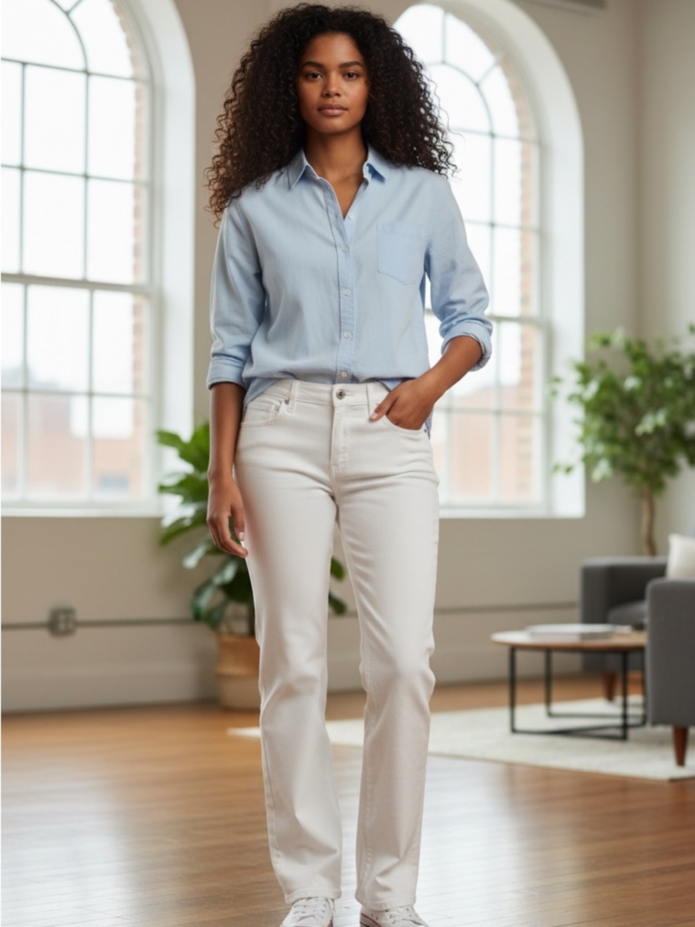 Christopher & Banks White Modern Fit Pants